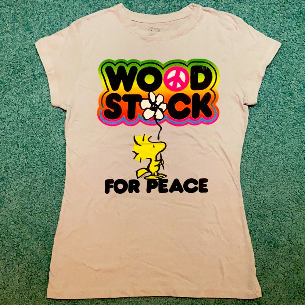 Gray Peanuts Woodstock baby-tee